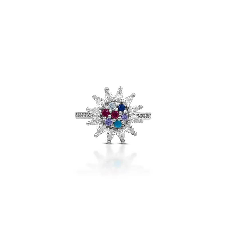 Flash Sale On Elegant Jewelry – Don't Miss Out Browse Our Top Products Multicolour Stones Floral Design Silver Ring Flash Sale On Elegant Jewelry – Don't Miss Out Browse Our Top Products Multicolour Stones Floral Design Silver Ring