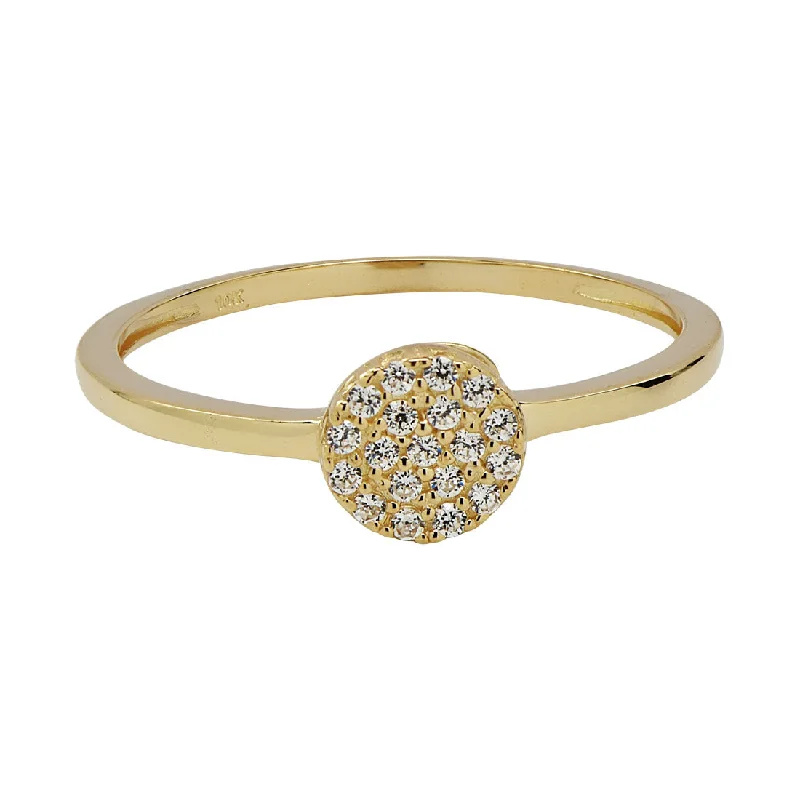 Limited Stock On Premium Jewelry At Low Prices Save Big 10k Solid Gold CZ Circle Ring Limited Stock On Premium Jewelry At Low Prices Save Big 10k Solid Gold CZ Circle Ring