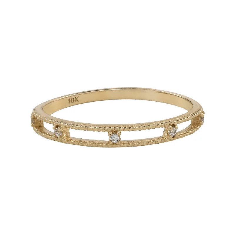 Get The Sparkle You Love At Prices You Adore End Of Season Sale 10k Solid Gold CZ Double Band Ring Get The Sparkle You Love At Prices You Adore End Of Season Sale 10k Solid Gold CZ Double Band Ring