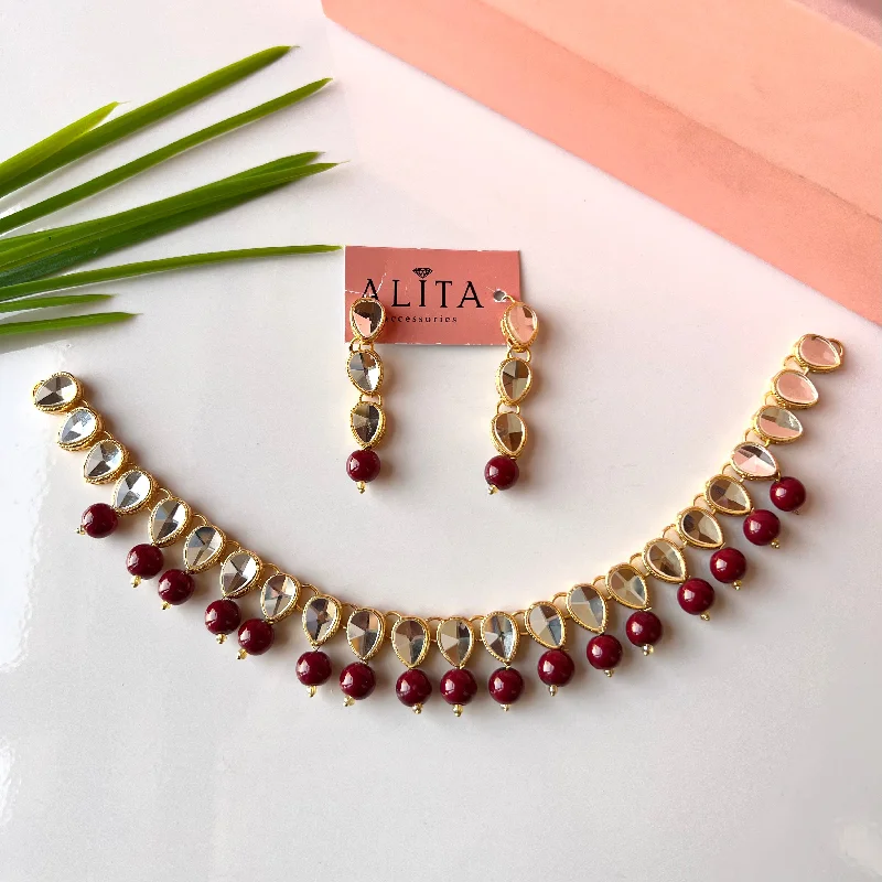 Unmissable Discounts On Timeless Jewelry Pieces Seasonal Trends Single Layer Kundan Set (Maroon) Unmissable Discounts On Timeless Jewelry Pieces Seasonal Trends Single Layer Kundan Set (Maroon)