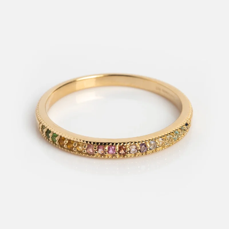 Sparkle For Less – Shop Our Limited-Time Jewelry Deals Solid Gold Live by the Sun Rainbow Ring Sparkle For Less – Shop Our Limited-Time Jewelry Deals Solid Gold Live by the Sun Rainbow Ring
