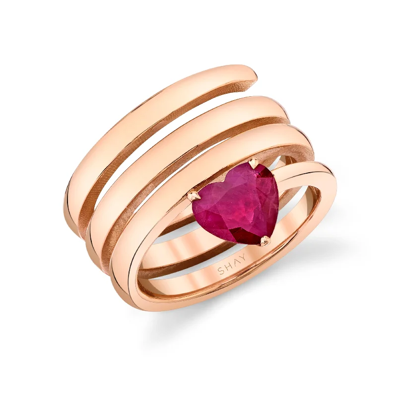 Eco-Friendly Sustainable Jewelry For Conscious Buyers Trend Alert SOLID GOLD RUBY HEART SPIRAL PINKY RING Eco-Friendly Sustainable Jewelry For Conscious Buyers Trend Alert SOLID GOLD RUBY HEART SPIRAL PINKY RING