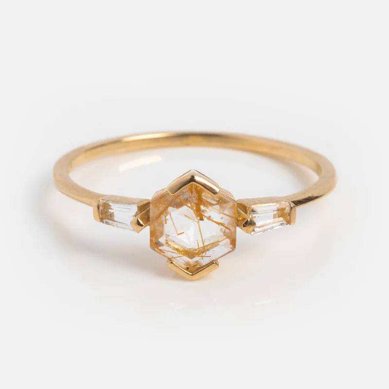 Timeless Elegance At Unbelievable Discounts Limited Stock Solid Gold Rutilated Quartz Illumination Ring Timeless Elegance At Unbelievable Discounts Limited Stock Solid Gold Rutilated Quartz Illumination Ring