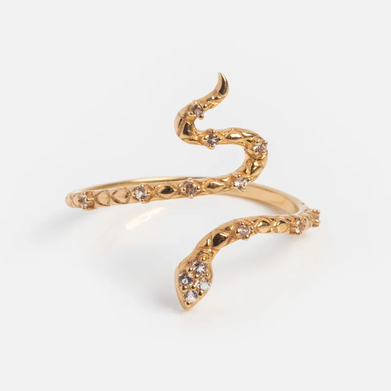 Get Ready To Sparkle – Special Jewelry Discounts Polished Style Deals Solid Gold Wrapped Snake Ring for Wisdom Get Ready To Sparkle – Special Jewelry Discounts Polished Style Deals Solid Gold Wrapped Snake Ring for Wisdom