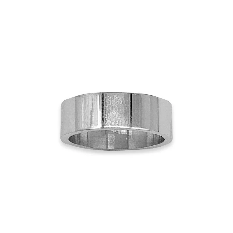 Waterproof Stainless Steel Jewelry For Lasting Beauty Fashion Forward Tarnish Resistant Rhodium Plated Stacking Ring
