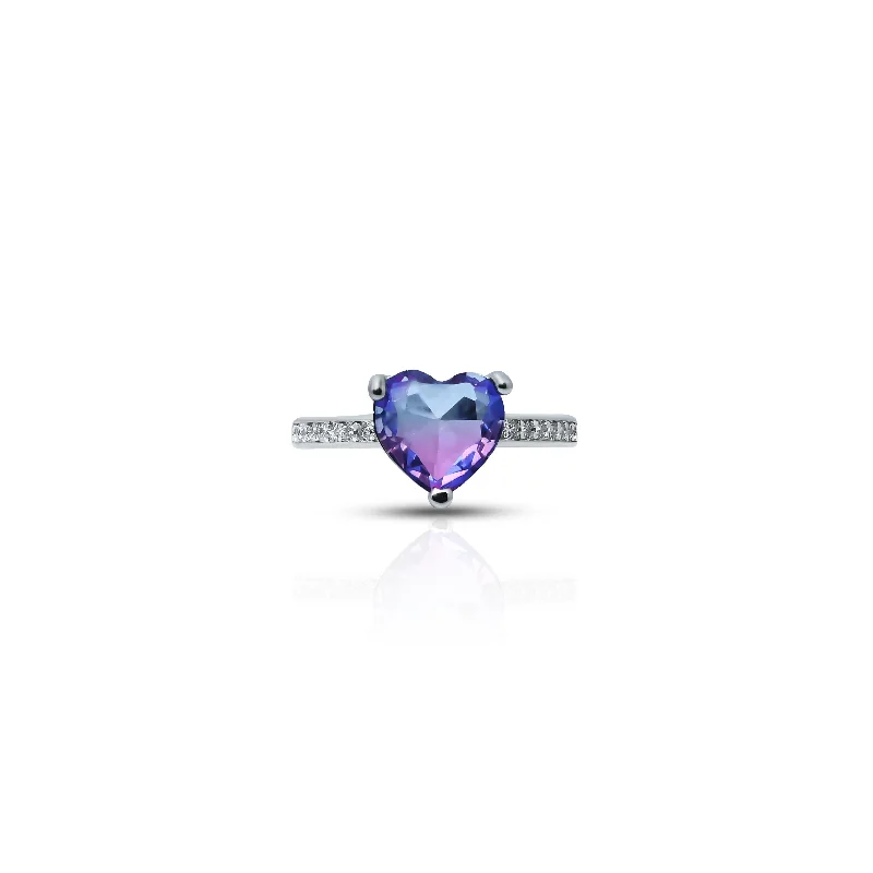 Shine Without Limits – Jewelry Sale Happening Now Crazy Discounts, Hurry Up Sterling Silver Blue and Pink Heart Shape Ring for Girls Shine Without Limits – Jewelry Sale Happening Now Crazy Discounts, Hurry Up Sterling Silver Blue and Pink Heart Shape Ring for Girls