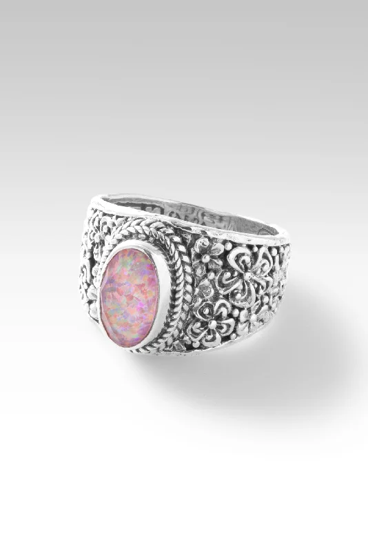 Upgrade Your Jewelry Collection For Less Inspired By You, Designed For You Garden Treasures Ring™ in Salmon Pink Opal & Quartz Doublet Upgrade Your Jewelry Collection For Less Inspired By You, Designed For You Garden Treasures Ring™ in Salmon Pink Opal & Quartz Doublet