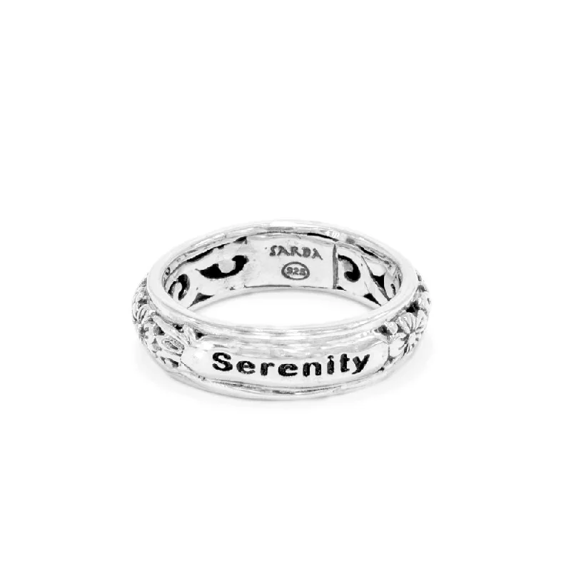 Shop Elegant Jewelry At Unbeatable Prices Casual Chic Sterling Silver Frangipani "Serenity" Ring Small Band Shop Elegant Jewelry At Unbeatable Prices Casual Chic Sterling Silver Frangipani "Serenity" Ring Small Band