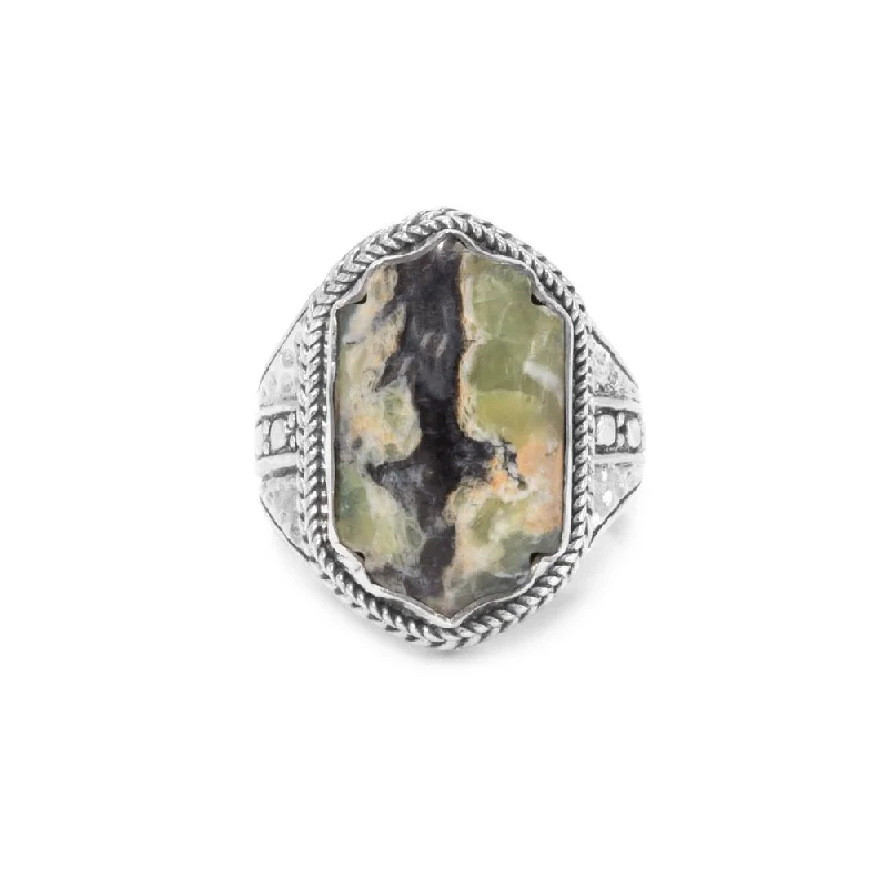 Best-Selling Jewelry Now Available At Special Deals Fashion Sale Sterling Silver Hammered & Scattered Jawan Green Opal Ring Best-Selling Jewelry Now Available At Special Deals Fashion Sale Sterling Silver Hammered & Scattered Jawan Green Opal Ring