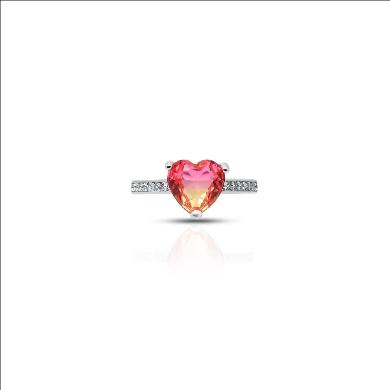 Breathtaking Jewelry At Limited-Time Savings Big Discounts Sterling Silver Light Pink And Orange Ring for Girls Breathtaking Jewelry At Limited-Time Savings Big Discounts Sterling Silver Light Pink And Orange Ring for Girls