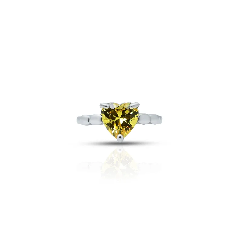 Unmissable Deals On Handmade Jewelry Collections Limited Edition Sterling Silver Yellow Heart Shape Ring for Girls Unmissable Deals On Handmade Jewelry Collections Limited Edition Sterling Silver Yellow Heart Shape Ring for Girls