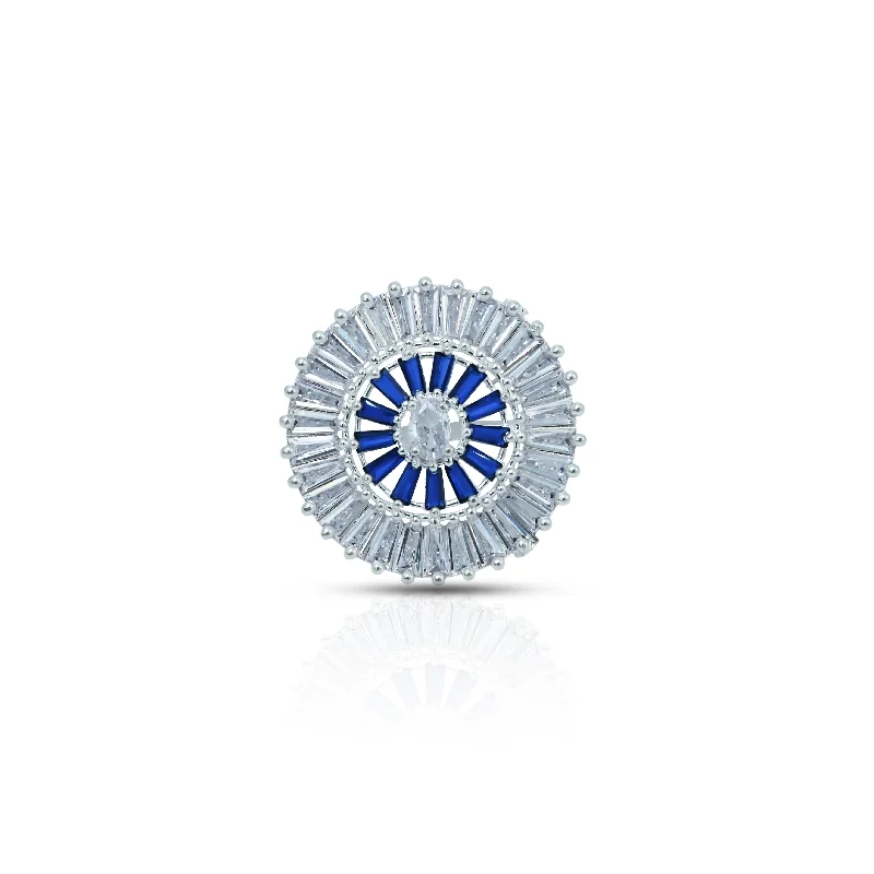 Elevate Your Outfit With Discounted Statement Jewelry The Latest Trends Stylish Silver Ring Featuring Blue Stones For Girl's Elevate Your Outfit With Discounted Statement Jewelry The Latest Trends Stylish Silver Ring Featuring Blue Stones For Girl's