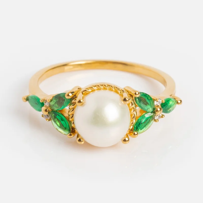 Must-Have Jewelry At Unbelievable Discounts Huge Discounts This Week Vintage Inspired Green CZ and Pearl Statement Ring Must-Have Jewelry At Unbelievable Discounts Huge Discounts This Week Vintage Inspired Green CZ and Pearl Statement Ring