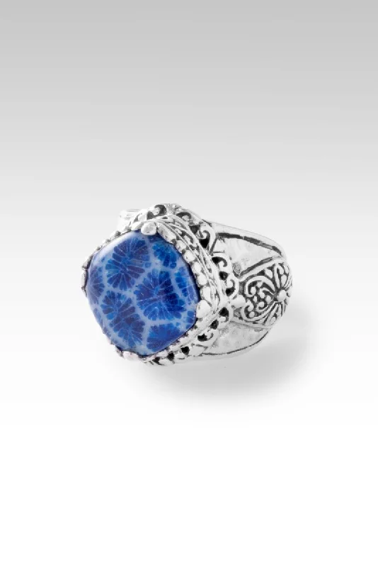 Huge Savings On Premium Jewelry Styles Absurdly Cheap Sale Walk in Wisdom Ring™ in Navy Blue Indonesian Coral Huge Savings On Premium Jewelry Styles Absurdly Cheap Sale Walk in Wisdom Ring™ in Navy Blue Indonesian Coral