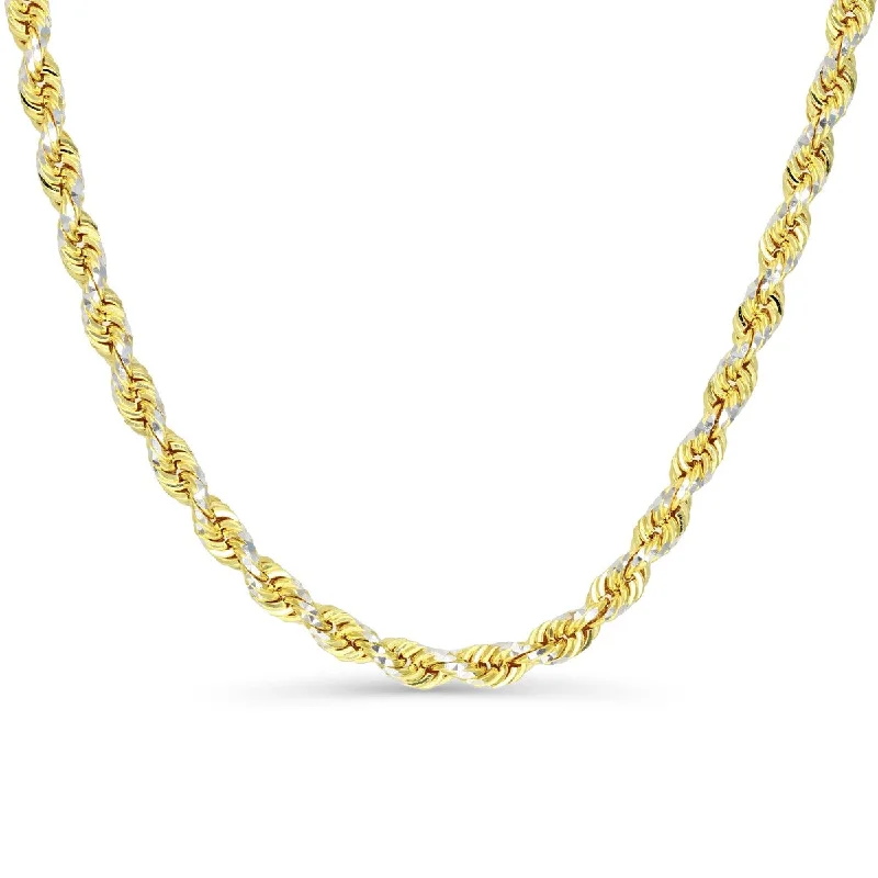 Shop Dazzling Jewelry At The Best Prices The Good Stuff 10KT Two-Tone Gold 24-inch 4MM Rope Chain Shop Dazzling Jewelry At The Best Prices The Good Stuff 10KT Two-Tone Gold 24-inch 4MM Rope Chain