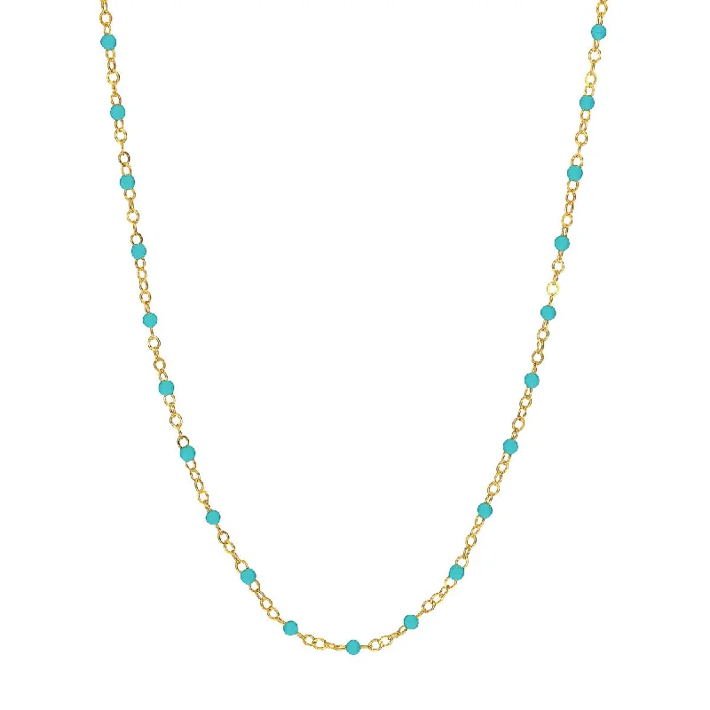 Jewelry Sale – Exclusive Styles At Lower Prices Crazy Price Slashing 10KT Gold & Turquoise Beaded Necklace Jewelry Sale – Exclusive Styles At Lower Prices Crazy Price Slashing 10KT Gold & Turquoise Beaded Necklace