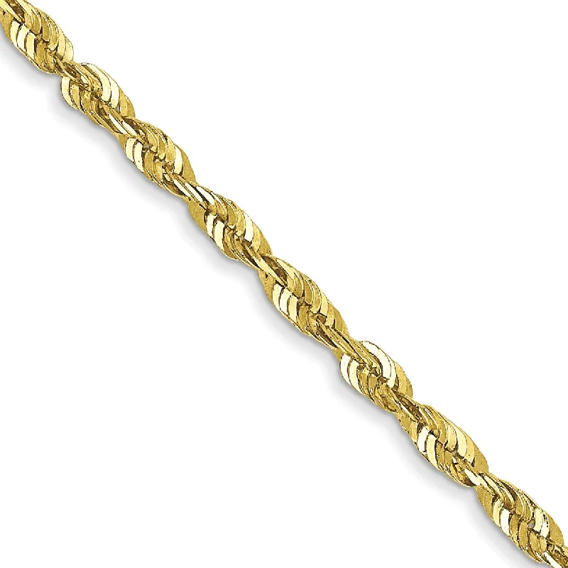 Unique Jewelry Designs Now At Discounted Rates Best Deals Of The Season 10KT Yellow Gold 24-inch 1.8MM Diamond-cut Lobster Clasp Rope Extra-Light Chain Unique Jewelry Designs Now At Discounted Rates Best Deals Of The Season 10KT Yellow Gold 24-inch 1.8MM Diamond-cut Lobster Clasp Rope Extra-Light Chain