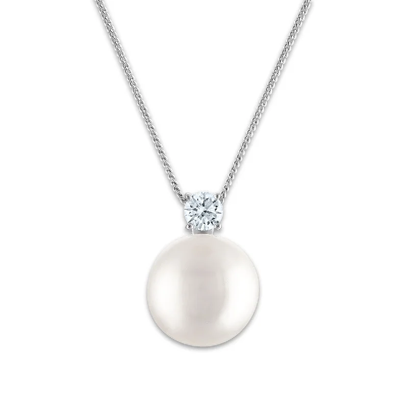 Jewelry Clearance – Final Chance To Save Big Casual Fashion 12MM Round Shell Pearl and Cubic Zirconia 18-inch Pendant in Sterling Silver Jewelry Clearance – Final Chance To Save Big Casual Fashion 12MM Round Shell Pearl and Cubic Zirconia 18-inch Pendant in Sterling Silver