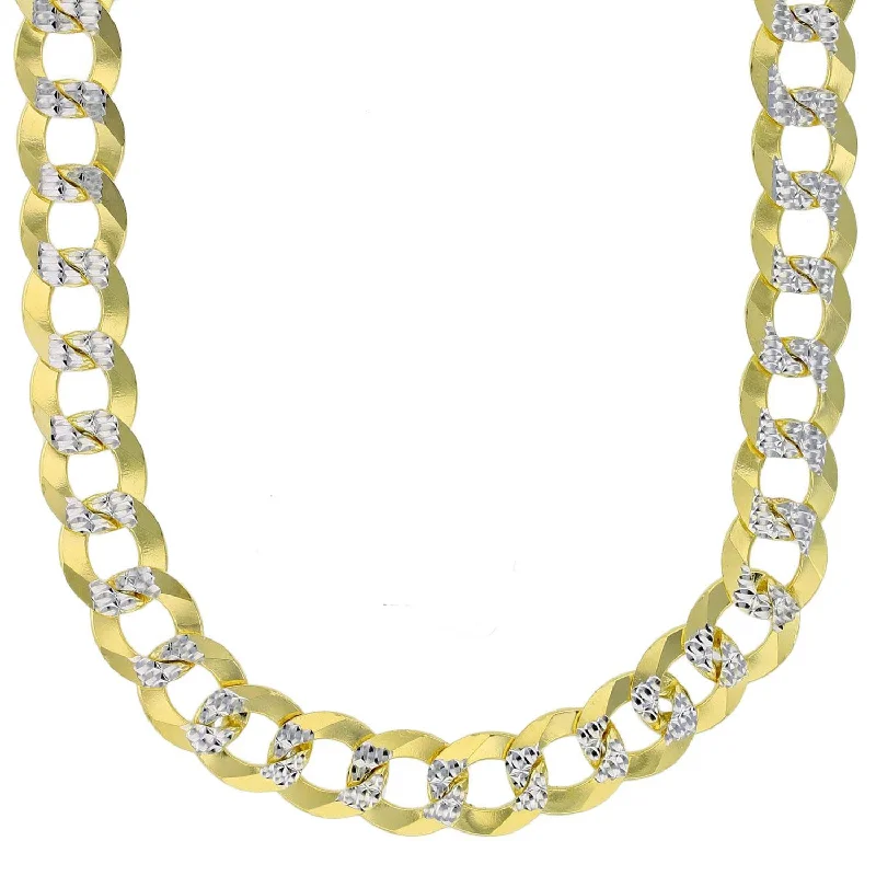 Fashion-Forward Jewelry At Incredible Prices Dive Into Trendy Styles 14KT White and Yellow Gold 26-inch 10.5MM Cuban Link Pave Chain Fashion-Forward Jewelry At Incredible Prices Dive Into Trendy Styles 14KT White and Yellow Gold 26-inch 10.5MM Cuban Link Pave Chain