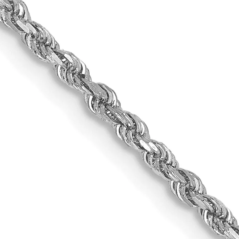 Discounted Jewelry For A Glamorous Look Huge Discounts This Week 14KT White Gold 24-inch 1.75MM Diamond-cut Lobster Clasp Rope Chain Discounted Jewelry For A Glamorous Look Huge Discounts This Week 14KT White Gold 24-inch 1.75MM Diamond-cut Lobster Clasp Rope Chain