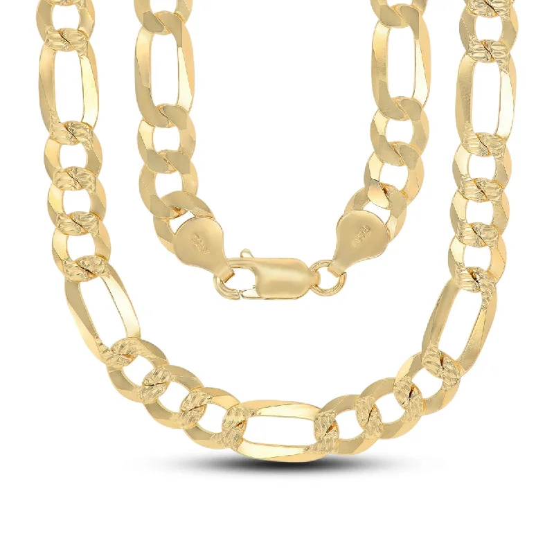 Elegant Jewelry, Exclusive Prices – Shop Now New Season Fashion Preview 14KT Yellow Gold Plated Sterling Silver 22-inch 7.5MM Pave Figaro Chain Elegant Jewelry, Exclusive Prices – Shop Now New Season Fashion Preview 14KT Yellow Gold Plated Sterling Silver 22-inch 7.5MM Pave Figaro Chain