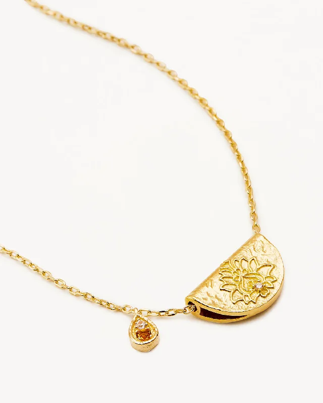 Elegant Jewelry Pieces At Unbelievable Prices Hot Picks 18k Gold Vermeil Lotus Birthstone Necklace - November - Citrine Elegant Jewelry Pieces At Unbelievable Prices Hot Picks 18k Gold Vermeil Lotus Birthstone Necklace - November - Citrine