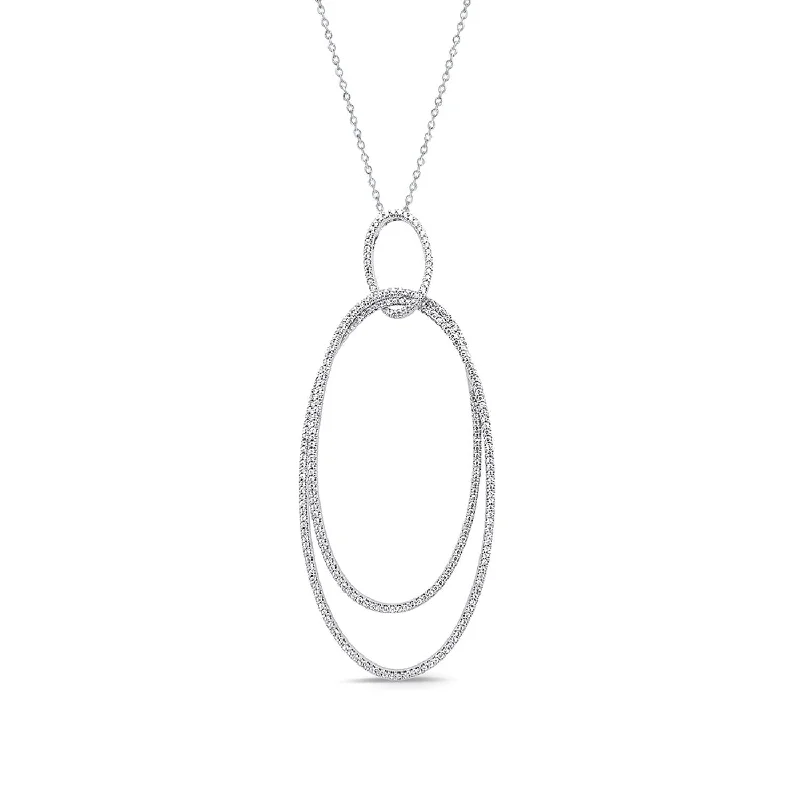 Everyday Jewelry Essentials Now On Sale Luxury Casual Deals 3/4 CTW Diamond 18-inch Double Oval Pendant in 10KT White Gold Everyday Jewelry Essentials Now On Sale Luxury Casual Deals 3/4 CTW Diamond 18-inch Double Oval Pendant in 10KT White Gold