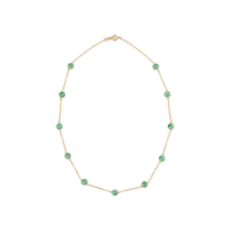 Glamorous Jewelry, Glamorous Deals – Shop Now End-Of-Season Clearance 6MM Round Jade 18-inch Necklace in 10KT Yellow Gold Glamorous Jewelry, Glamorous Deals – Shop Now End-Of-Season Clearance 6MM Round Jade 18-inch Necklace in 10KT Yellow Gold