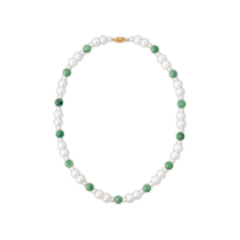 High-End Sparkle, Low-End Prices – Jewelry Sale Live Durable Fashion Picks 8MM Round Jade and Fresh Water Pearl 18-inch Necklace in 14KT Yellow Gold High-End Sparkle, Low-End Prices – Jewelry Sale Live Durable Fashion Picks 8MM Round Jade and Fresh Water Pearl 18-inch Necklace in 14KT Yellow Gold