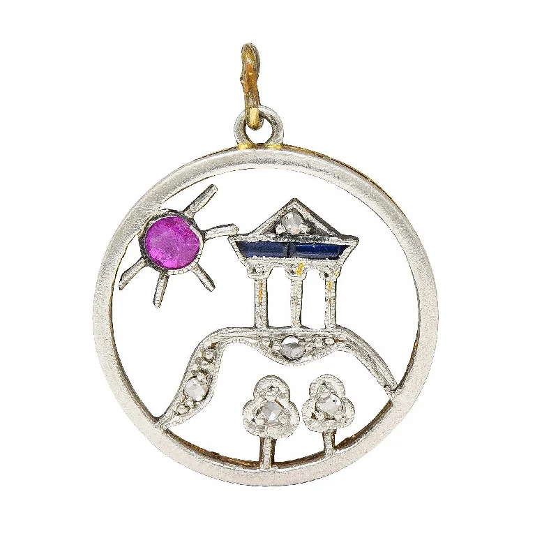 Exclusive Jewelry Sale – Sparkle For Less Fast Fashion Favorites Art Deco Ruby Sapphire Diamond Platinum 18 Karat Gold Parthenon Charm Exclusive Jewelry Sale – Sparkle For Less Fast Fashion Favorites Art Deco Ruby Sapphire Diamond Platinum 18 Karat Gold Parthenon Charm