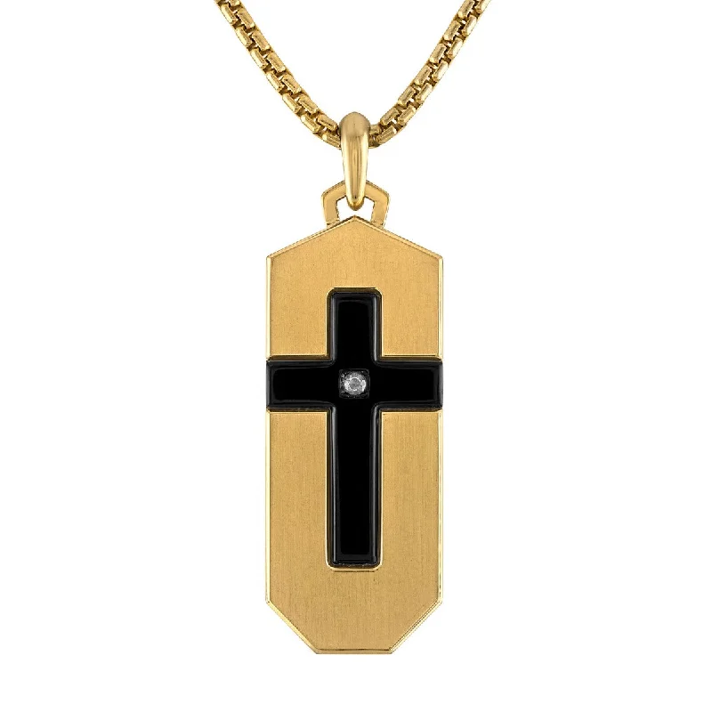 Celebrate With Sparkle – Jewelry Sale Now Live Unbeatable Deals Bulova Yellow Stainless Steel and Diamond Accent Cross Pendant Celebrate With Sparkle – Jewelry Sale Now Live Unbeatable Deals Bulova Yellow Stainless Steel and Diamond Accent Cross Pendant