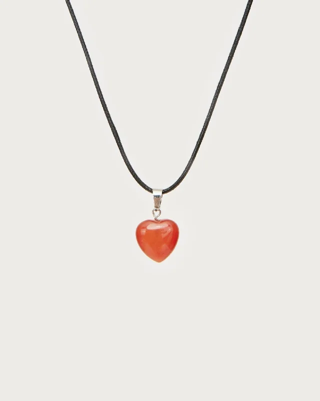 Luxury Jewelry Sale – Elegant Styles At Unbeatable Prices Classy Style Discounts Carnelian Heart Cord Necklace