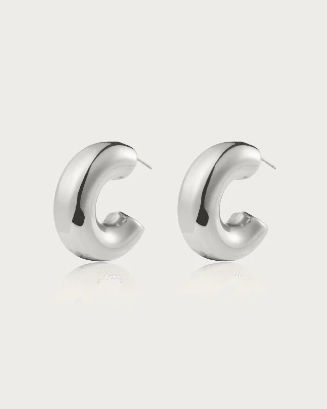 Timeless Elegance, Temporary Discounts – Act Fast Latest Fashion Chunky Hoop Earrings in Silver Timeless Elegance, Temporary Discounts – Act Fast Latest Fashion Chunky Hoop Earrings in Silver