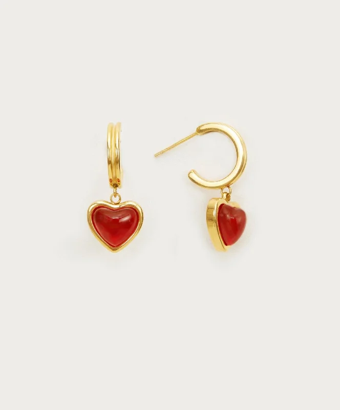 High-End Jewelry, Now More Affordable Than Ever Ride The Style Wave Carnelian Stone Hoop Earrings High-End Jewelry, Now More Affordable Than Ever Ride The Style Wave Carnelian Stone Hoop Earrings