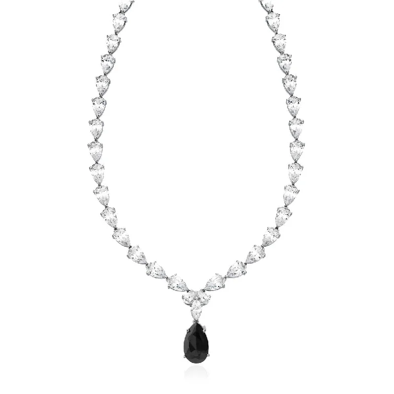 Handcrafted Beauty At Affordable Prices Absurdly Cheap Sale Crislu Platinum Plated Drop Pendant Tennis Necklace Handcrafted Beauty At Affordable Prices Absurdly Cheap Sale Crislu Platinum Plated Drop Pendant Tennis Necklace
