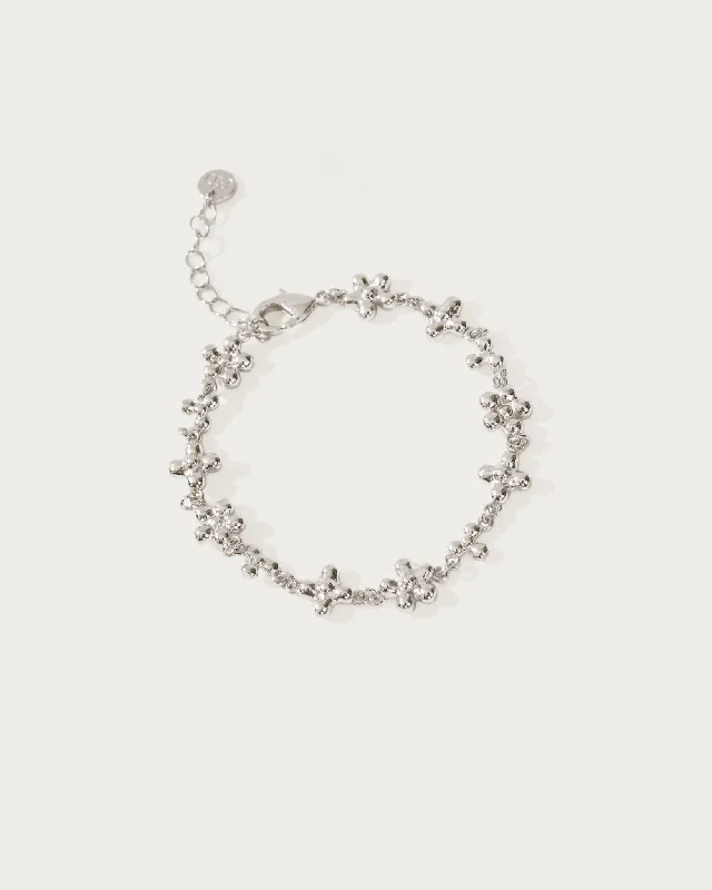Accessorize For Less – Luxury Jewelry At Affordable Prices High-End Style Discounts Daisy Molecule Bracelet in Silver