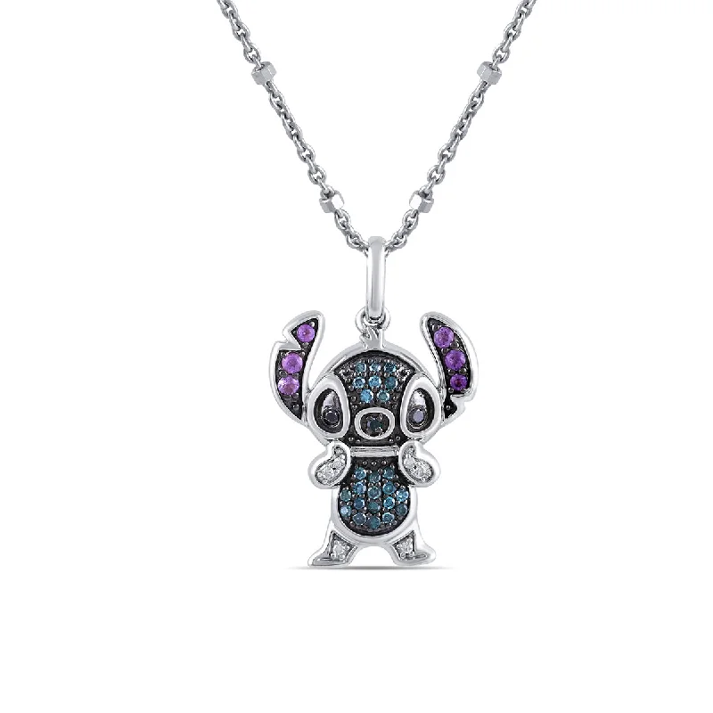 Get The Sparkle You Love At Prices You Adore Bold Fashion Sales Disney Jewels Diamond Accent Lilo and Stitch Pendant in Sterling Silver Get The Sparkle You Love At Prices You Adore Bold Fashion Sales Disney Jewels Diamond Accent Lilo and Stitch Pendant in Sterling Silver