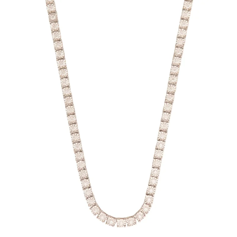 Your Perfect Accessory Now At The Best Price Day-To-Night Styles EcoLove 1 CTW Lab Grown Diamond 22" Tennis Necklace in Rhodium Plated Sterling Silver Your Perfect Accessory Now At The Best Price Day-To-Night Styles EcoLove 1 CTW Lab Grown Diamond 22" Tennis Necklace in Rhodium Plated Sterling Silver
