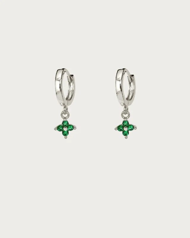 Special Jewelry Deals – Upgrade Your Collection Hot Brand Discounts Green Clover Hoop Earrings in Silver Special Jewelry Deals – Upgrade Your Collection Hot Brand Discounts Green Clover Hoop Earrings in Silver