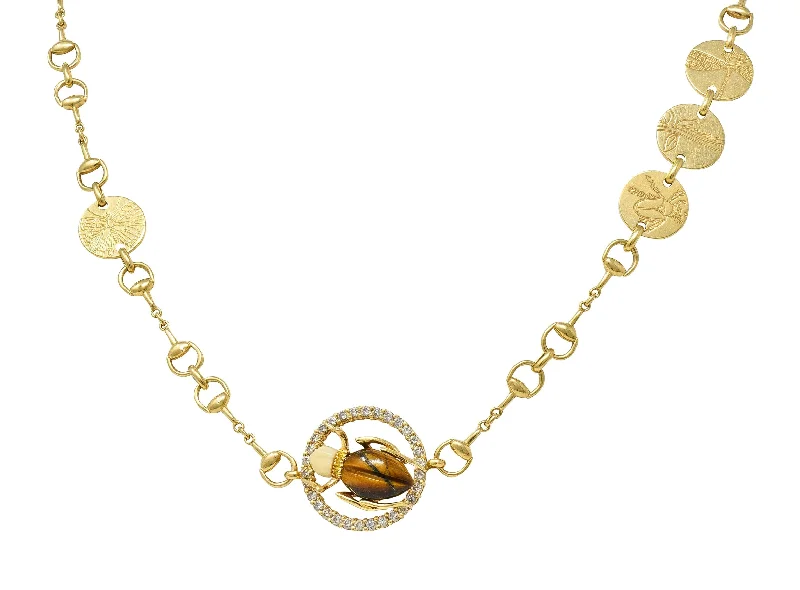 Dazzle In Elegance With Our Biggest Jewelry Sale Contemporary Fashion Sale Gucci 2010 Diamond Tigers Eye Agate 18 Karat Yellow Gold Flora Beetle Horsebit Chain Link Necklace Dazzle In Elegance With Our Biggest Jewelry Sale Contemporary Fashion Sale Gucci 2010 Diamond Tigers Eye Agate 18 Karat Yellow Gold Flora Beetle Horsebit Chain Link Necklace