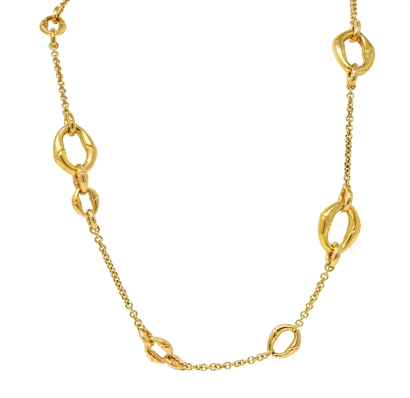 Huge Savings On Premium Jewelry Styles Glamorous Fashion Offers Gucci Contemporary 18 Karat Yellow Gold Bamboo Link Station Necklace Huge Savings On Premium Jewelry Styles Glamorous Fashion Offers Gucci Contemporary 18 Karat Yellow Gold Bamboo Link Station Necklace