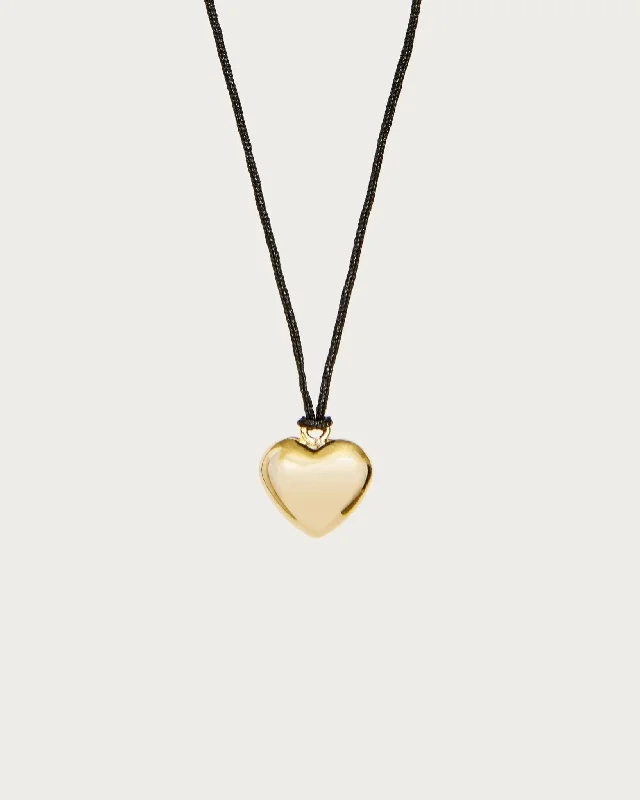 Eco-Friendly Sustainable Jewelry For Conscious Buyers Cozy Comfort Style Sale Heart Cord Necklace in Gold Eco-Friendly Sustainable Jewelry For Conscious Buyers Cozy Comfort Style Sale Heart Cord Necklace in Gold