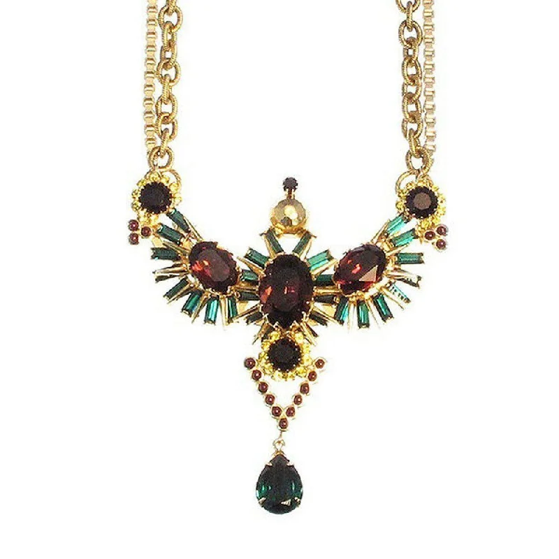 Shop Signature Jewelry Styles At Exclusive Prices Unleash Your Fashion McPherson Necklace in Gold with Burgundy Pendant Shop Signature Jewelry Styles At Exclusive Prices Unleash Your Fashion McPherson Necklace in Gold with Burgundy Pendant