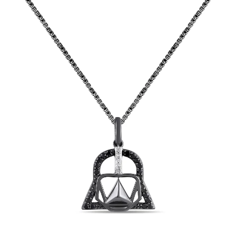 Seasonal Jewelry Deals – Elevate Your Style Limited Time Special Offer Black and White Diamond Darth Vader™ Pendant in Sterling Silver Seasonal Jewelry Deals – Elevate Your Style Limited Time Special Offer Black and White Diamond Darth Vader™ Pendant in Sterling Silver