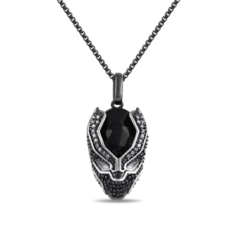 Special Offers On Handcrafted And Designer Jewelry Popular Collection Marvel™ Fine Jewelry Onyx and Diamond Black Panther 18-inch Pendant in Sterling Silver Special Offers On Handcrafted And Designer Jewelry Popular Collection Marvel™ Fine Jewelry Onyx and Diamond Black Panther 18-inch Pendant in Sterling Silver