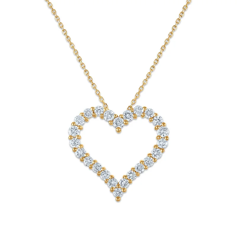 Premium Jewelry, Premium Discounts – Act Fast Modern Chic Discounts Signature EcoLove 1 CTW Lab Grown Diamond 18-inch Heart Pendant in 14KT Yellow Gold Premium Jewelry, Premium Discounts – Act Fast Modern Chic Discounts Signature EcoLove 1 CTW Lab Grown Diamond 18-inch Heart Pendant in 14KT Yellow Gold