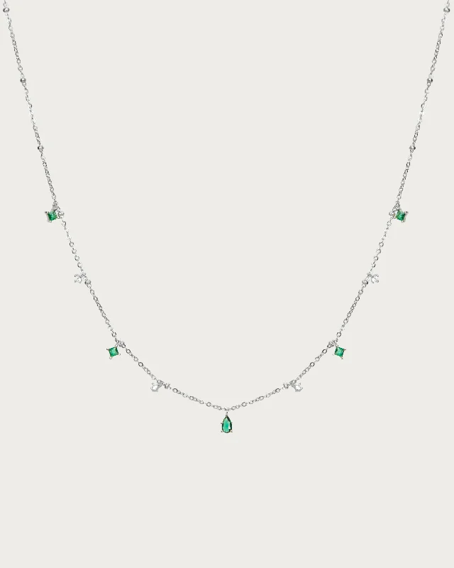 Discounted Jewelry For A Glamorous Look Limited Time Offer Silver Elysee Necklace in Emerald Green Discounted Jewelry For A Glamorous Look Limited Time Offer Silver Elysee Necklace in Emerald Green