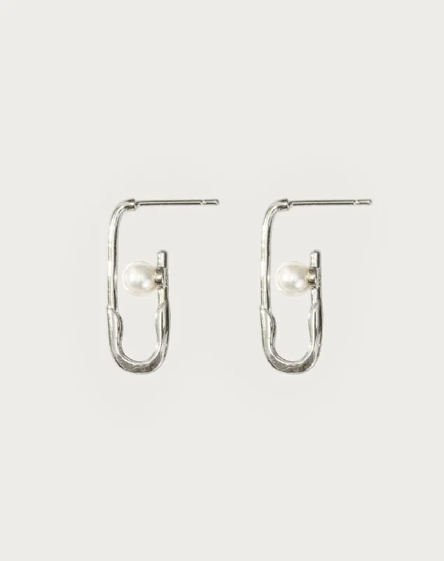 Luxury Jewelry At Unbeatable Discounts New Arrivals Silver Mini Safety Pin Earrings