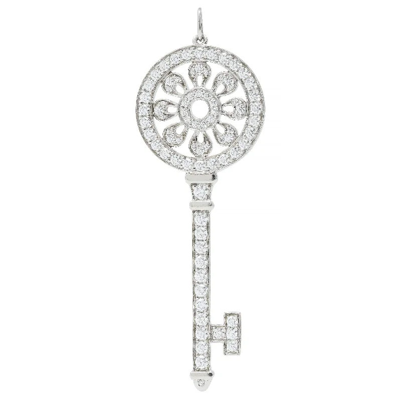 High-Quality Jewelry At A Fraction Of The Cost Timeless Elegance Redefined Tiffany & Co. Contemporary 1.76 CTW Diamond Platinum Petals Key Pendant High-Quality Jewelry At A Fraction Of The Cost Timeless Elegance Redefined Tiffany & Co. Contemporary 1.76 CTW Diamond Platinum Petals Key Pendant
