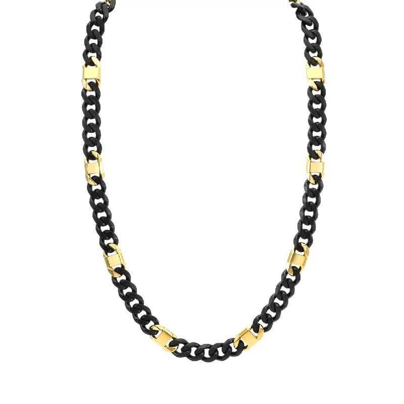 Limited-Stock Jewelry Sale – Once It's Gone, It's Gone Final Sale Titán by Adrian Gonzalez Collection 22-inch Black and Yellow Stainless Steel Chain Limited-Stock Jewelry Sale – Once It's Gone, It's Gone Final Sale Titán by Adrian Gonzalez Collection 22-inch Black and Yellow Stainless Steel Chain